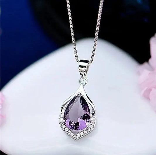 VERLAINE PARIS™ | Collier élégant avec cristal violet