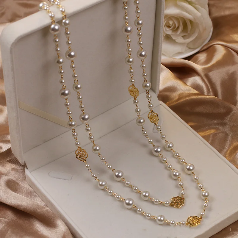 VERLAINE PARIS™ | Collier Élégant en Perles Dorées