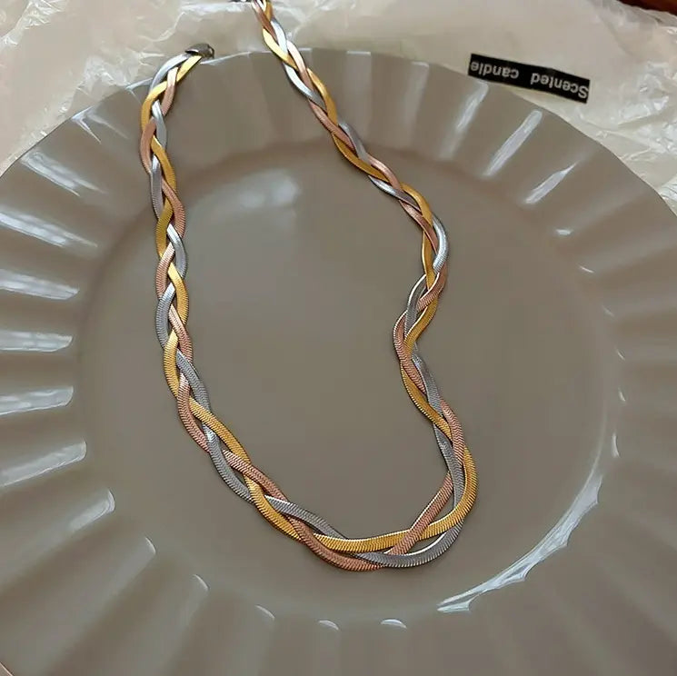 VERLAINE PARIS™ | Collier Élégance Chic en Or et Argent