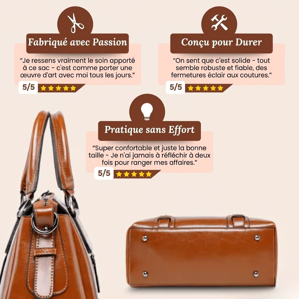 VERLAINE PARIS™| Sac en Cuir Souple