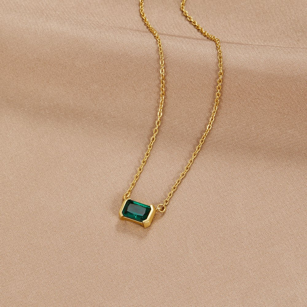 VERLAINE PARIS™ | Collier Émeraude Délicat