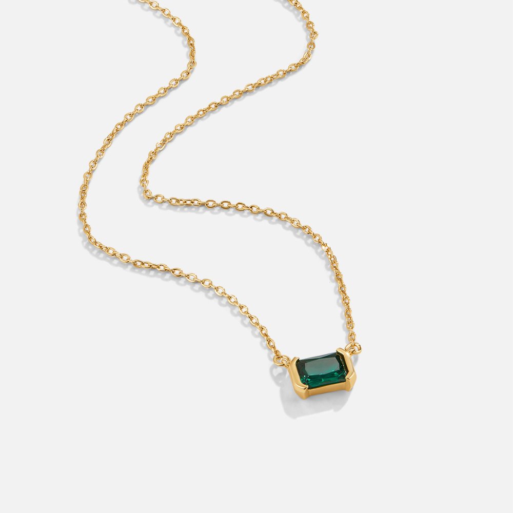 VERLAINE PARIS™ | Collier Émeraude Délicat