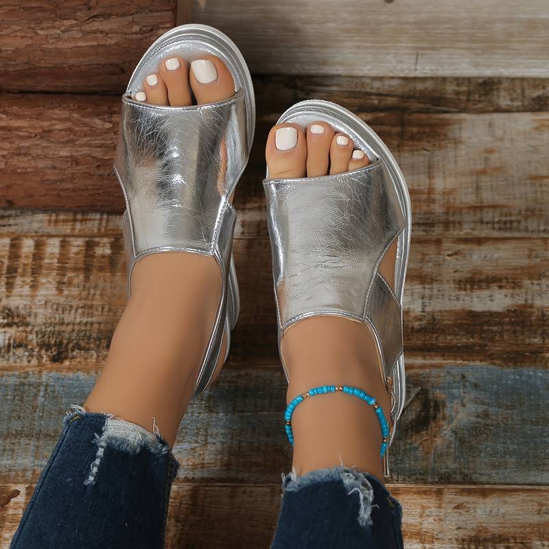 VERLAINE PARIS™- Sandales Stylées Métalliques