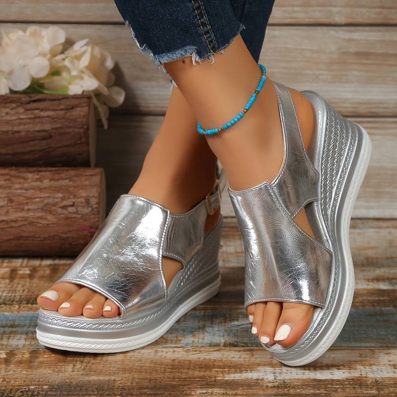 VERLAINE PARIS™- Sandales Stylées Métalliques