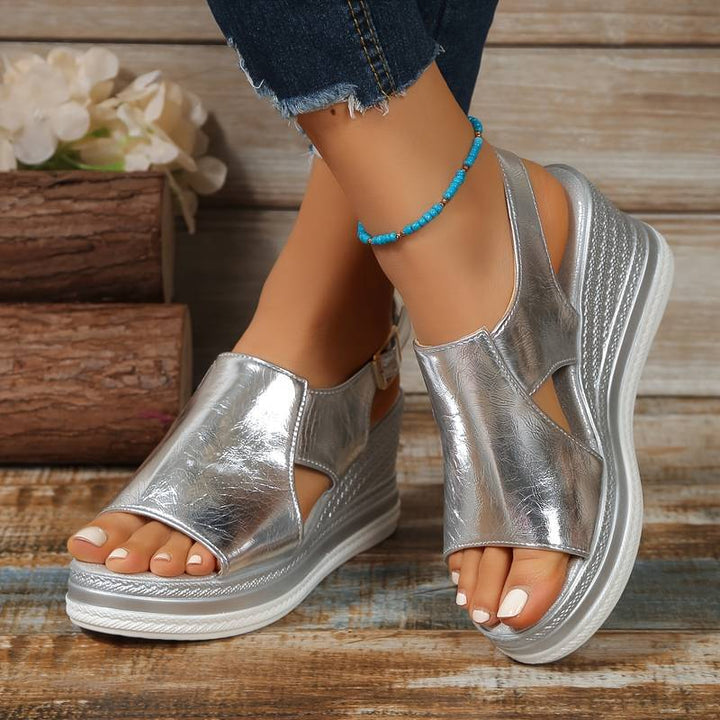 VERLAINE PARIS™- Sandales Stylées Métalliques