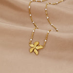 VERLAINE PARIS™ | Collier Élégant en Or Couleur avec Fleurs