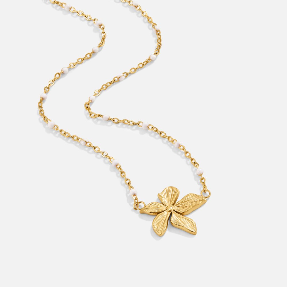 VERLAINE PARIS™ | Collier Élégant en Or Couleur avec Fleurs
