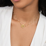 VERLAINE PARIS™ | Collier Élégant en Or Couleur avec Fleurs