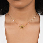 VERLAINE PARIS™ | Collier Élégant en Or Couleur avec Fleurs
