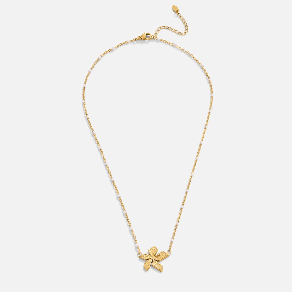 VERLAINE PARIS™ | Collier Élégant en Or Couleur avec Fleurs