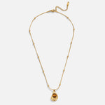 VERLAINE PARIS™ | Collier Élégant en Or avec Pierre Œil-de-Tigre