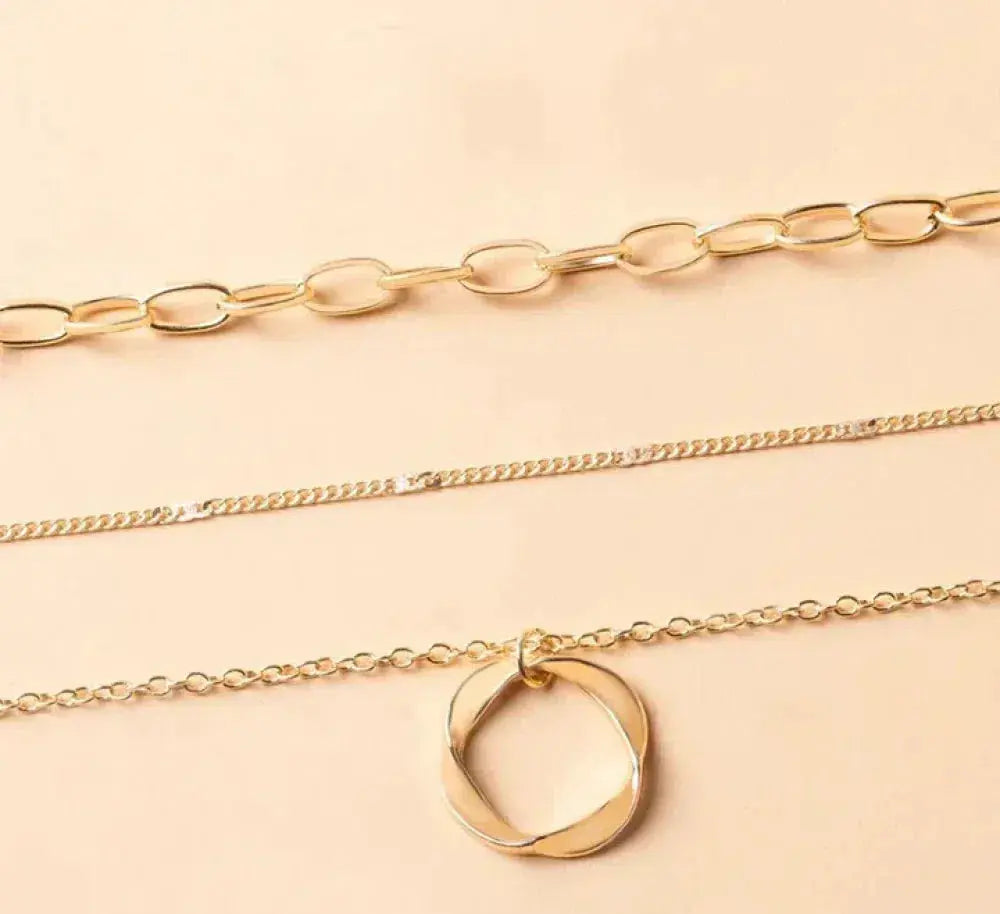 VERLAINE PARIS™ | Collier Doré Superposé avec Pendentif